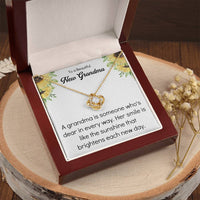 Grandma 2022 Promoted To Grandma Mothers Day Idea For New Grandma Gift Grandma To Be Gift For Grandma Reveal Pregnancy Baby Announcement Love Knot Necklace