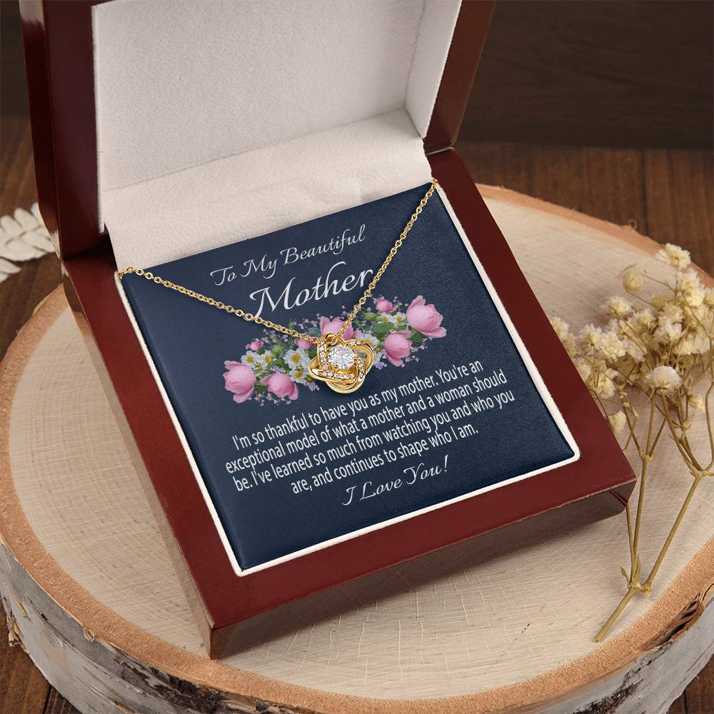 Mothers Day Gift From Daughter Mother's Day Necklace To My Beautiful Mother Necklace Mom Gift From Son Mom Necklace Love Knot Necklace