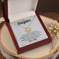 Daughter - Proud To Be Your Father - Necklace Love Knot Necklace