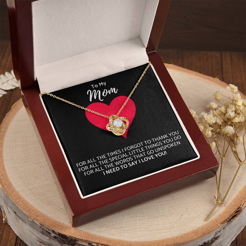 Premium Mother's Day Necklace Customize Gift For Your Loving Mom! ❤️ 1 Love Knot Necklace