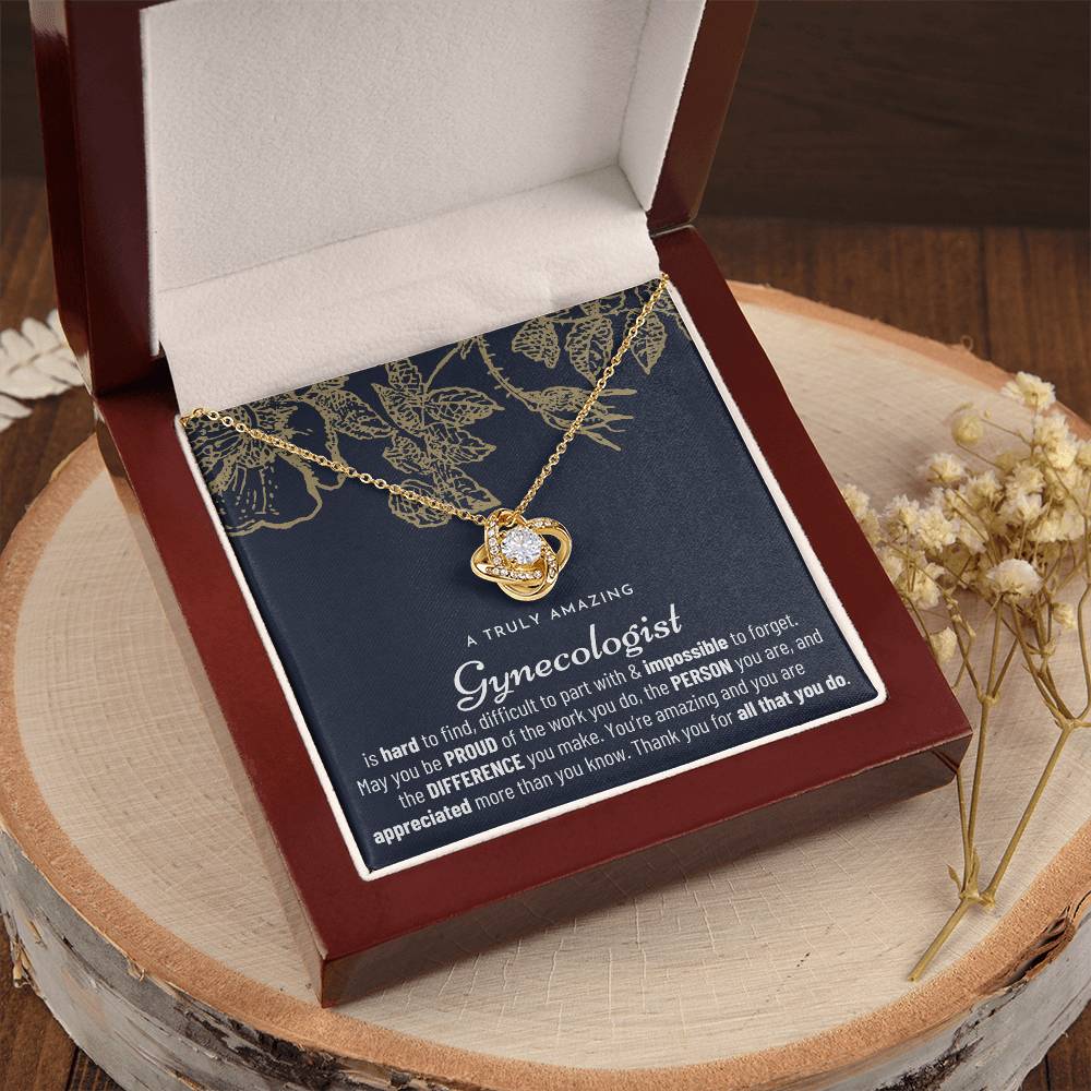 Gift For Gynecologist Gynecologist Gift Gynecologist Appreciation Gift Love Knot Necklace