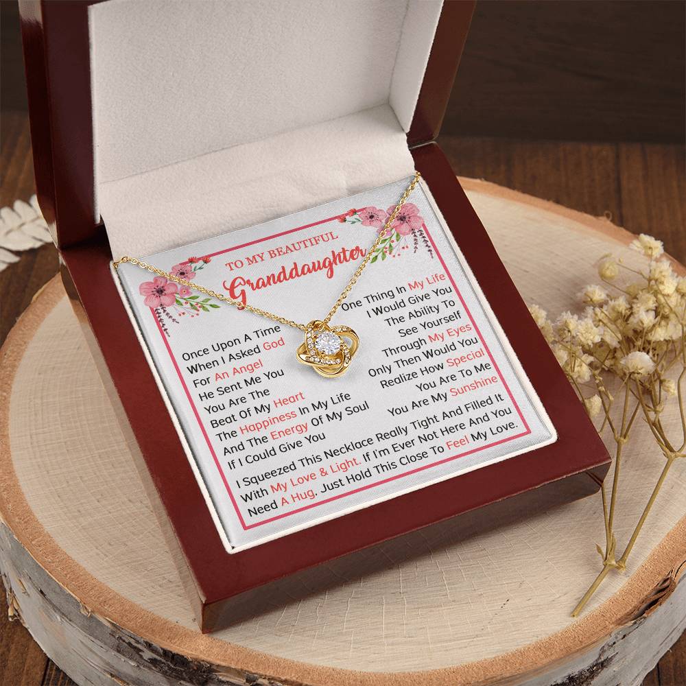 To Granddaughter Love Knot Necklace Love Knot Necklace