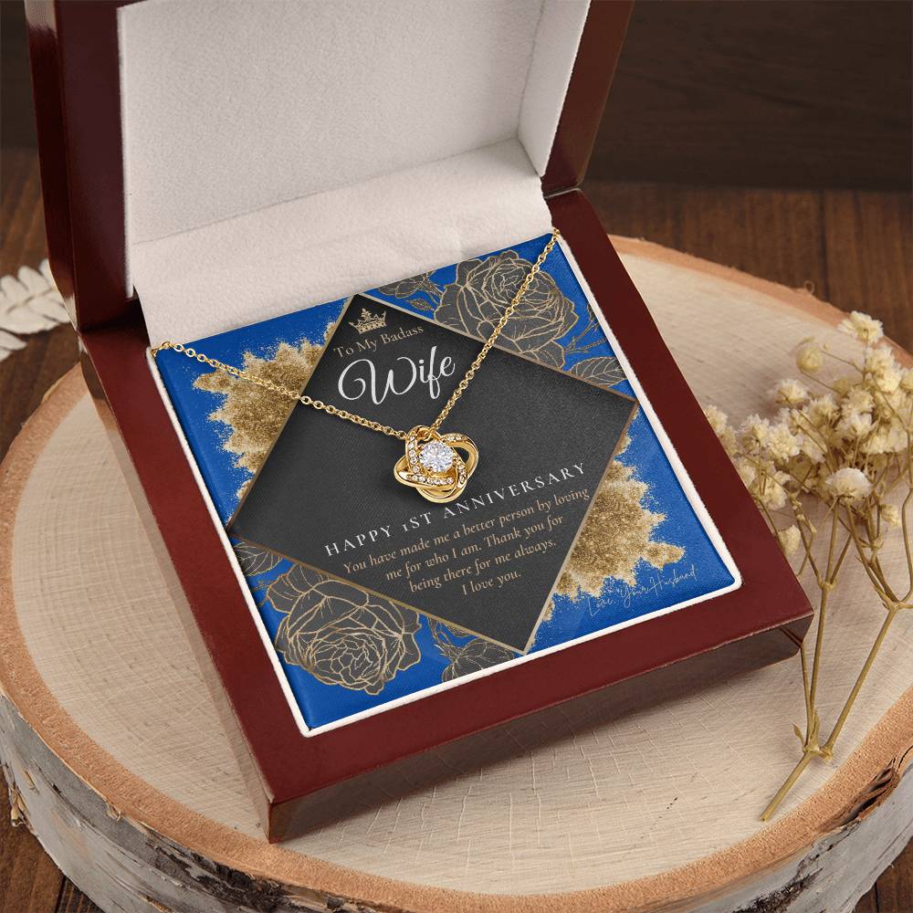 1 Year Anniversary Gift For Wife 1 Year Anniversary Gifts 1 Year Wedding Anniversary Gift Ideas 1St Wedding Anniversary Gift F(5) Love Knot Necklace