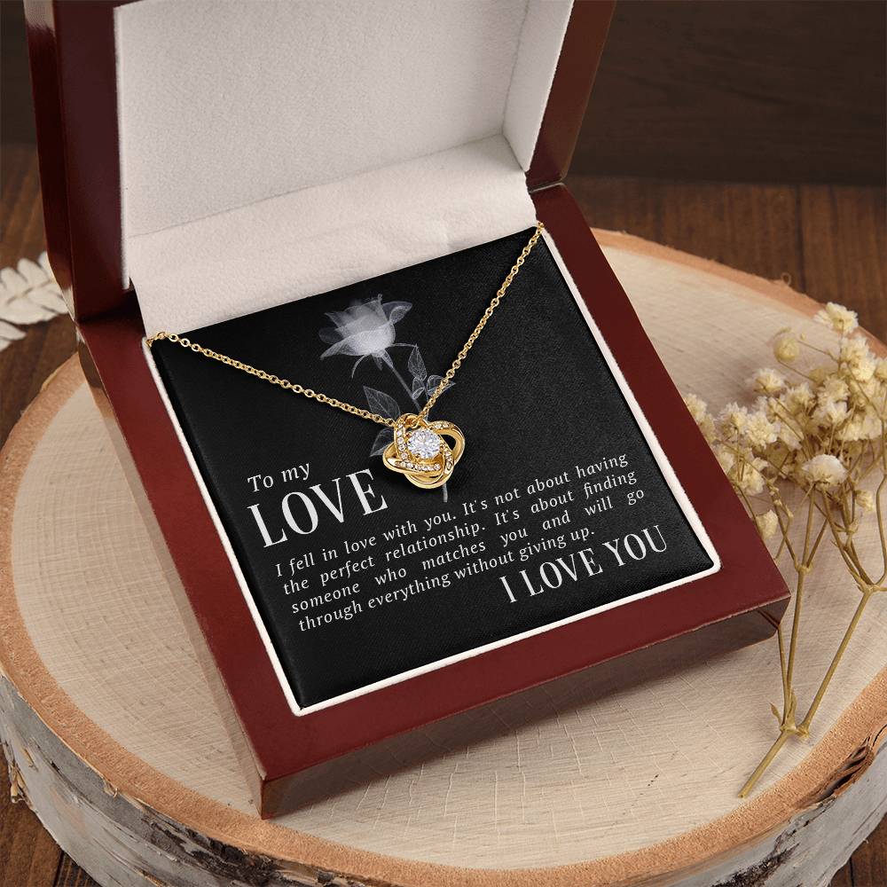 To My Love Necklace Gift To Wife Gift To Girlfriend Gift To Lover Anniversary Gift To Wife Birthday Gift To Wife Birthday Gift T Love Knot Necklace