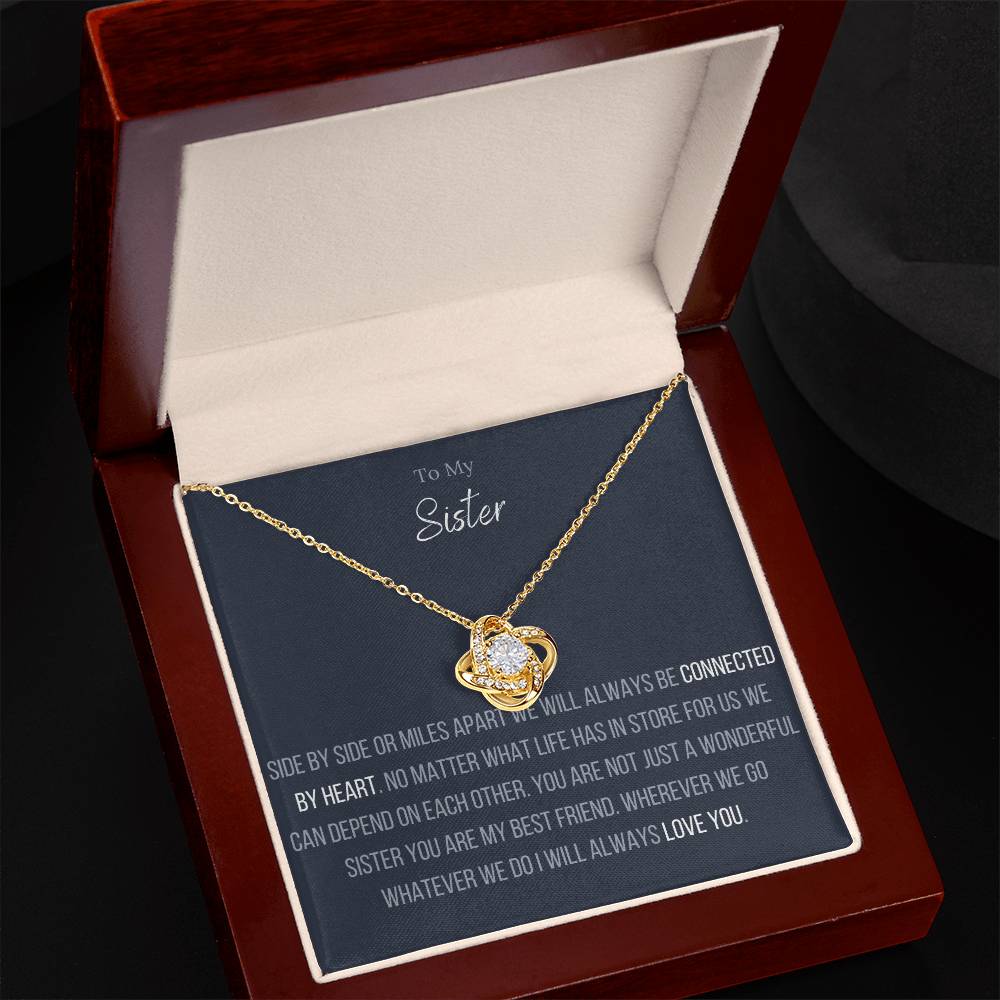 To My Sister - The Infinity Love Knot Necklace  Love Knot Necklace