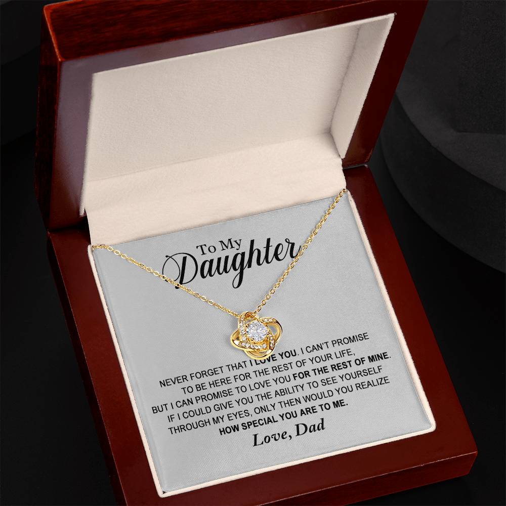 To My Daughter - How Special You Are To Me - Love Knot Necklace