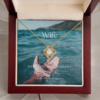 1 Year Anniversary Gift For Wife 1 Year Anniversary Gifts 1 Year Wedding Anniversary Gift Ideas 1St Wedding Anniversary Gift F(1) Love Knot Necklace