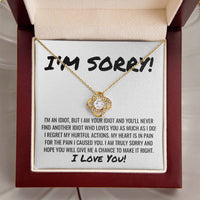 Sorry Apology Necklace Love Knot Necklace