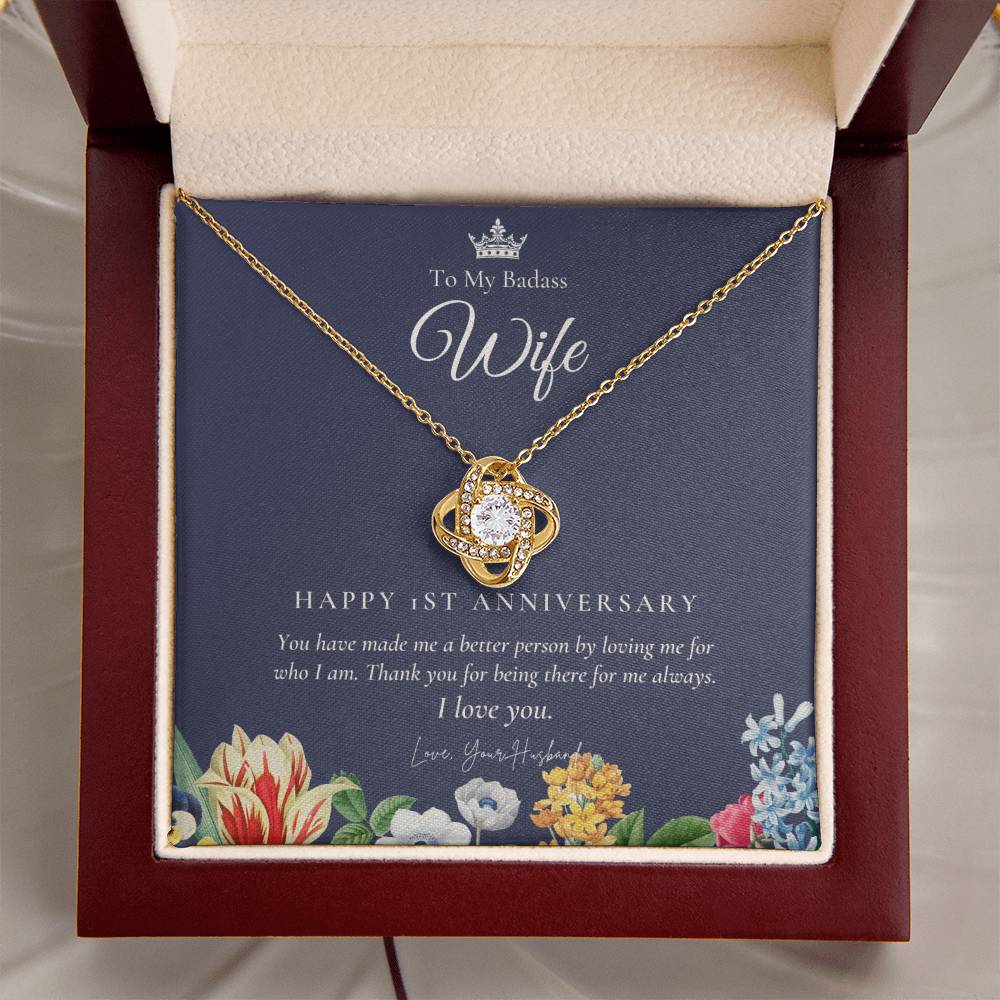 1 Year Anniversary Gift For Wife 1 Year Anniversary Gifts 1 Year Wedding Anniversary Gift Ideas 1St Wedding Anniversary Gift F(9) Love Knot Necklace