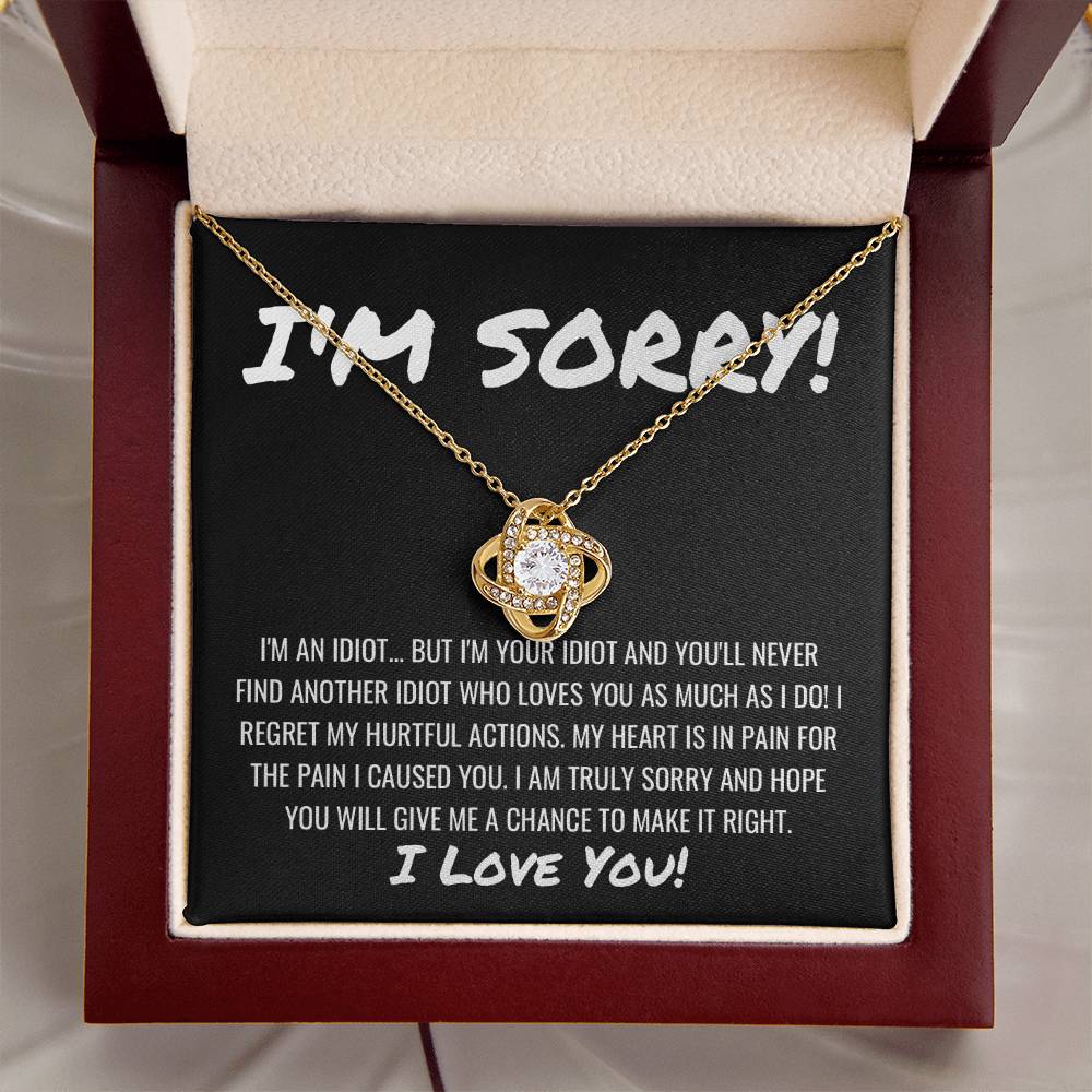 Sorry Apology Necklace 10 Love Knot Necklace