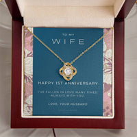 1 Year Anniversary Gift For Wife  1 Year Anniversary Gifts  1 Year Wedding Anniversary Gift Ideas  1St Wedding Anniversary Gift F(8) Love Knot Necklace