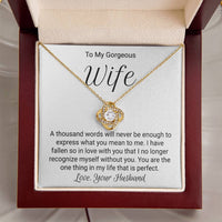 Special Gift For Wife - Love Knot Necklace Love Knot Necklace