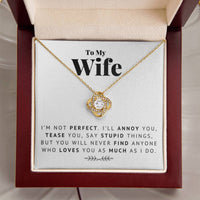 I'm Not Perfect I'll Ann Love Knot Necklace