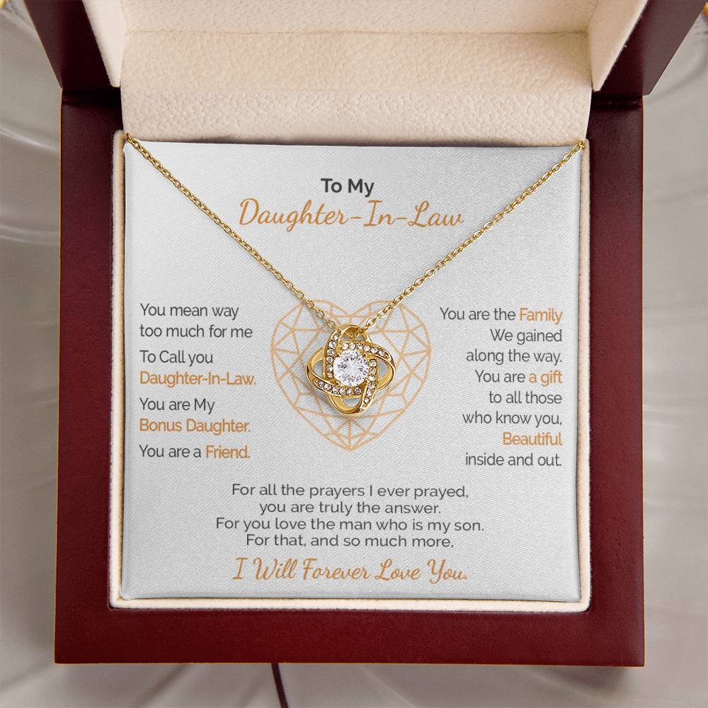 A Gift For Daughter-In-Law  - You Are Truly The  Love Knot Necklace
