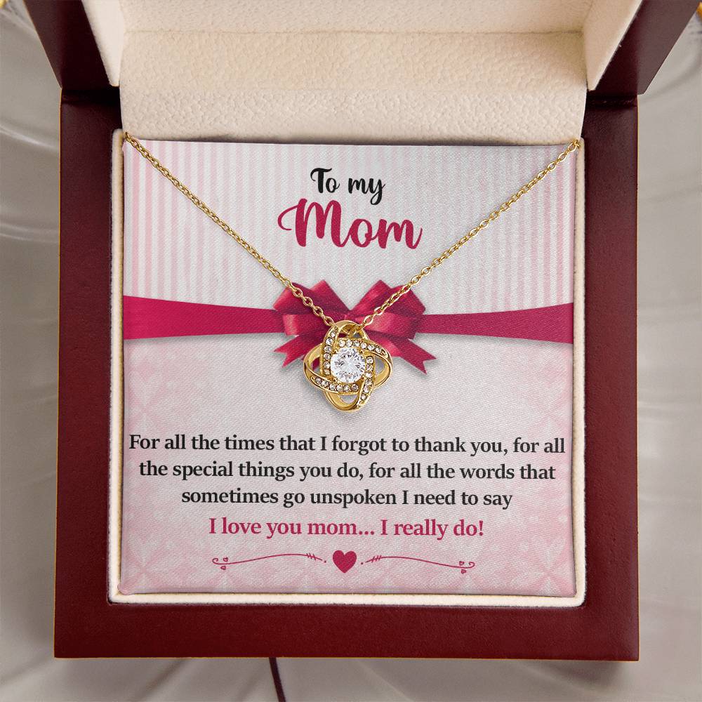 Mom - For All The Times Love Knot Necklace