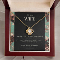 1 Year Anniversary Gift For Wife  1 Year Anniversary Gifts  1 Year Wedding Anniversary Gift Ideas  1St Wedding Anniversary Gift F(10) Love Knot Necklace