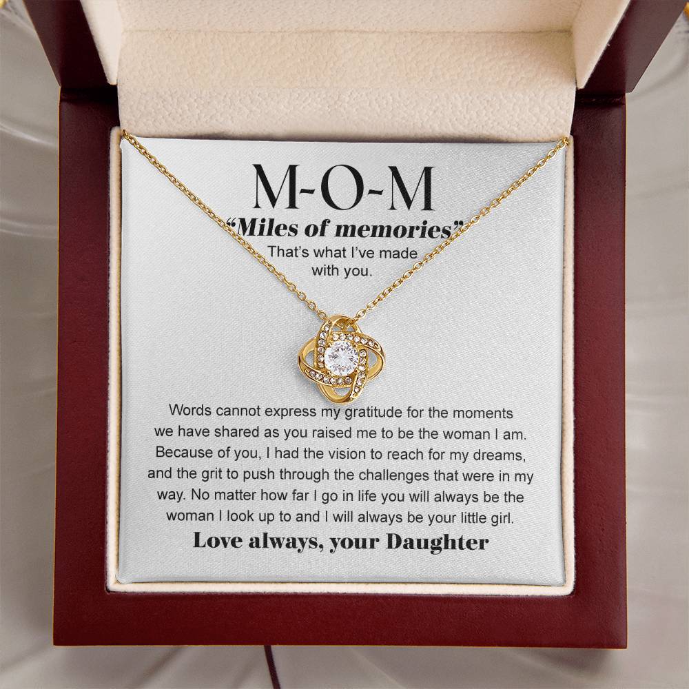 To My Mom Love Knot Necklace