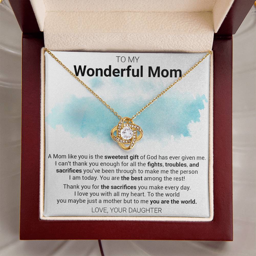 Gift For Mom - The Sweetest Love Knot Necklace