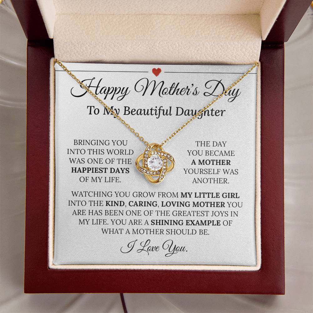 Heartfelt Mother's Day Gift For Daughter 2 Love Knot Necklace