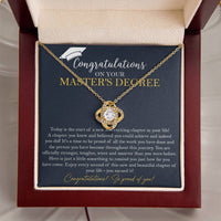 Master's Degree Graduation Gift Necklace Masters Graduation Gift Gift For Her - Love Knot Necklace