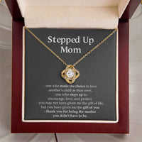 To My Beautiful Mom - Heart Melt Message Love Knot Necklace 1 Love Knot Necklace