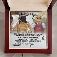To My Partner Gift Necklace Gift Necklace For Wife Hiking Wife Gift Traveling Wife Love Knot Necklace