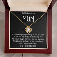 Gift For Mom From Daugter - Love Knot Necklace Love Knot Necklace