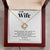 To My Wife- The Most Wonderful Love Knot Necklace