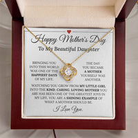 Heartfelt Mother's Day Gift For Daughter 1 Love Knot Necklace