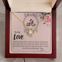 To My Girlfriend Necklace For Girlfriend Girlfriend Jewelry Girlfriend Gift Anniversary Gift For Girlfriend Love Knot Necklace
