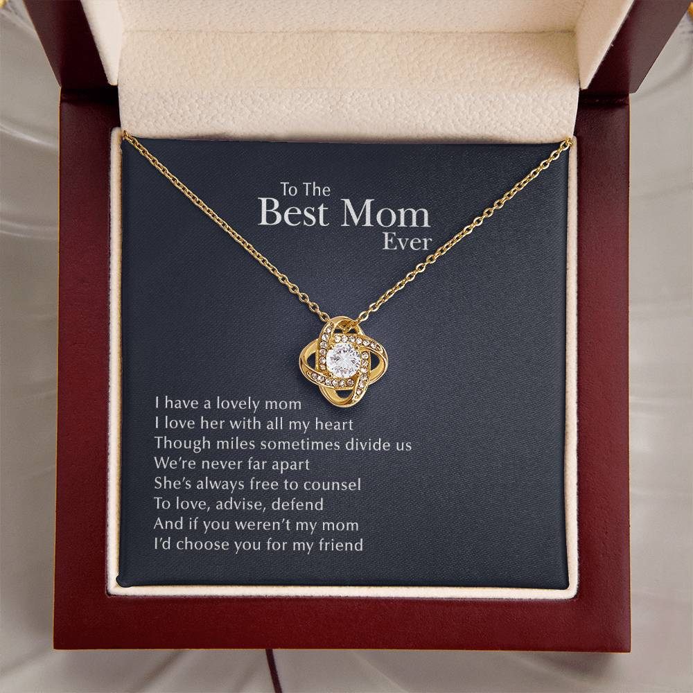 A Lovely Mom Love Knot Necklace