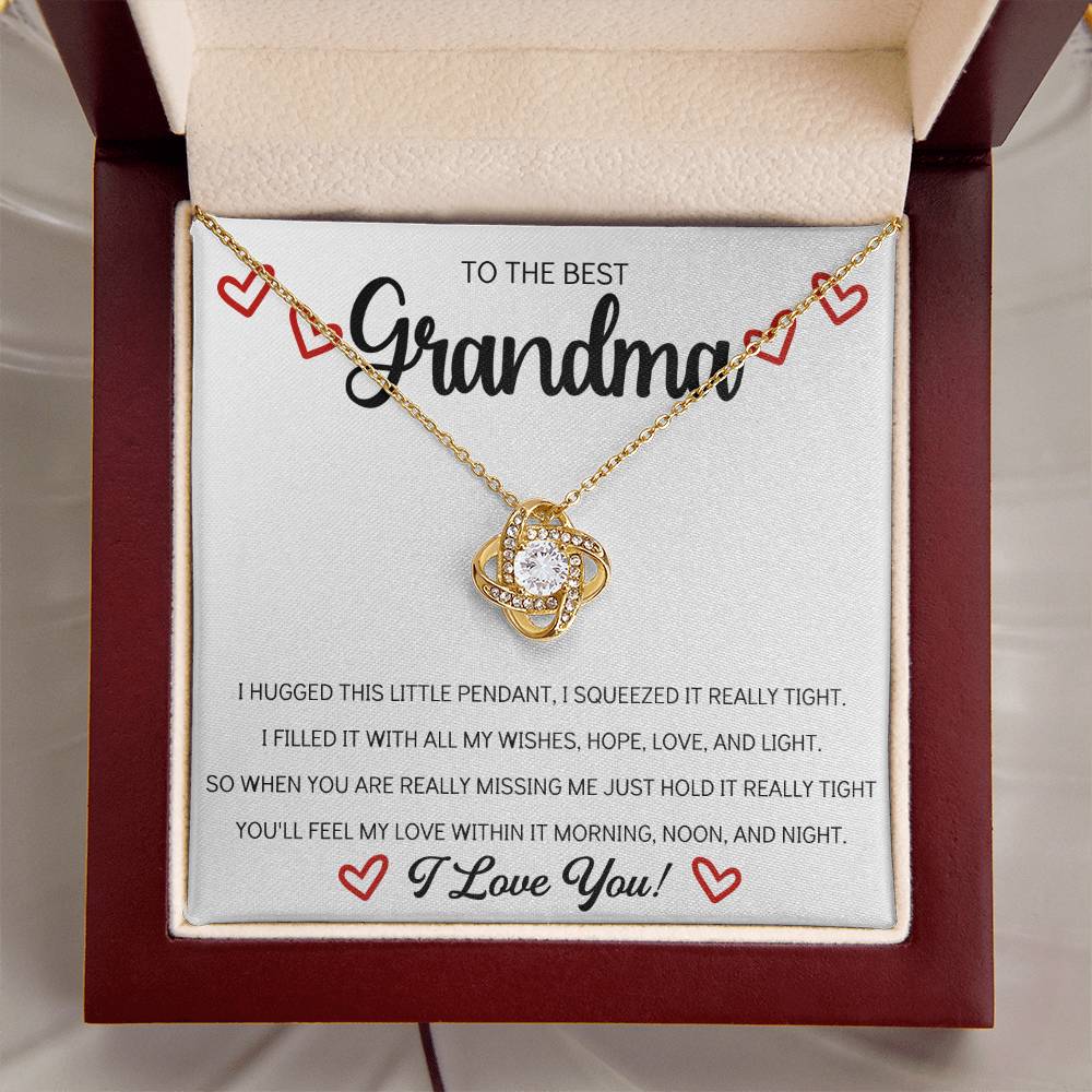 Grandma Necklace Gifts For Grandma From Granddaughter Or Grandson Mothers Day Gift Ideas For Grandma Best Grandma Ever Love Knot Necklace