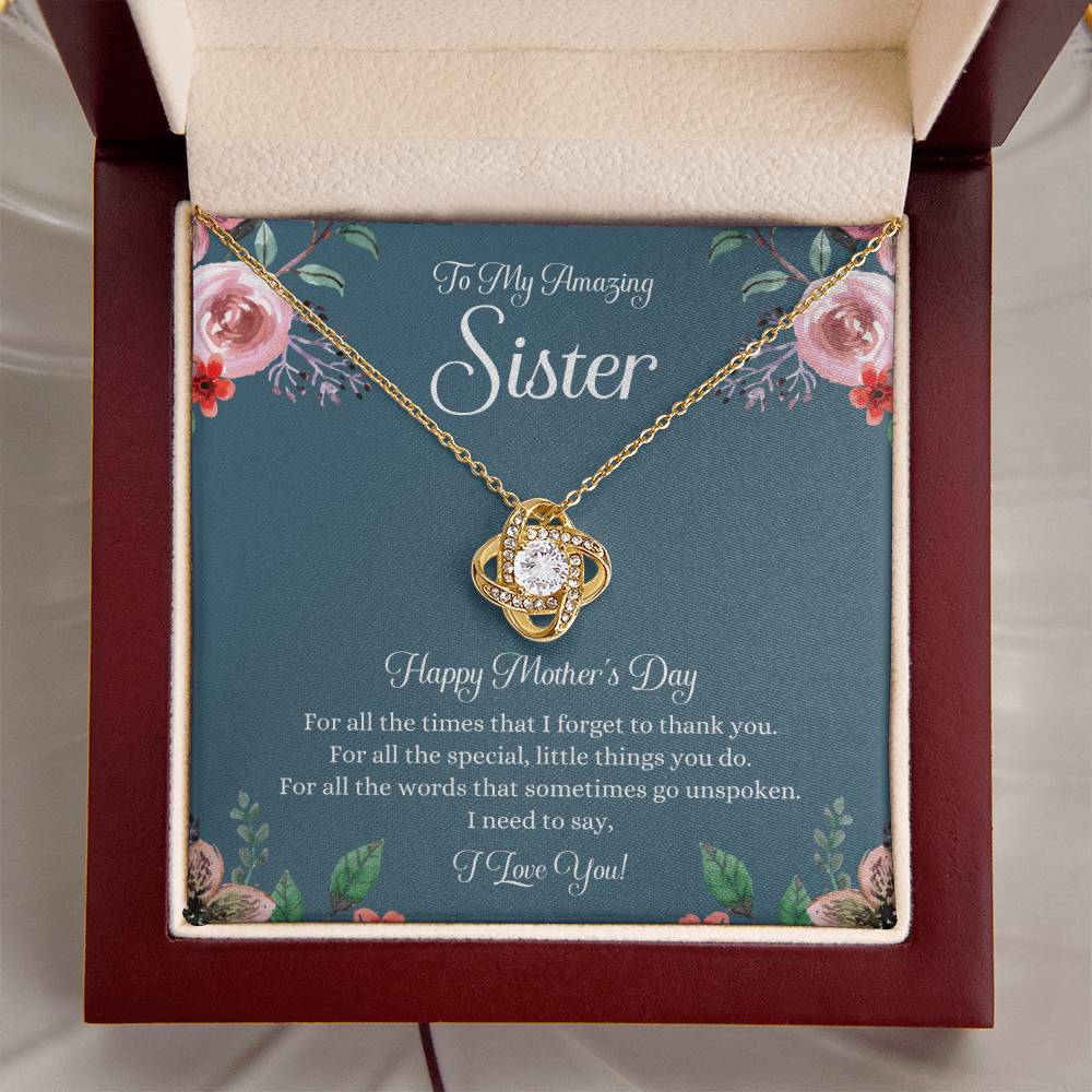 Mothers Day Gift For Sister Sister Mothers Day Gift Sister Necklace Gift On Mothers Day Sentimental Mothers Day Gift For Sister Jewelry 1 Love Knot Necklace