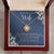 Gift For Wife Love You More Navy Flower Love Knot Necklace Love Knot Necklace
