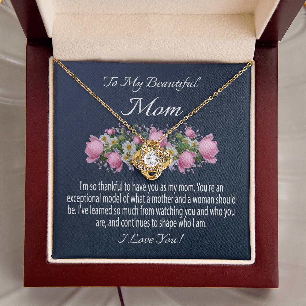 Mothers Day Gift From Daughter Mother's Day Necklace To My Beautiful Mom Necklace Mom Gift From Son Mom Necklace 3 Love Knot Necklace
