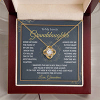 To My Lovely Granddaughter - You Will Be One Of The Most Beautiful Chapters Love Knot Necklace