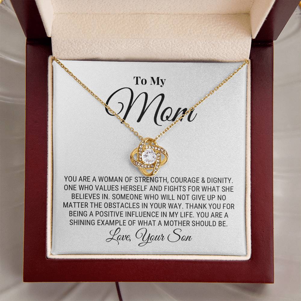 Shining Example Mother's Day Necklace Love Knot Necklace