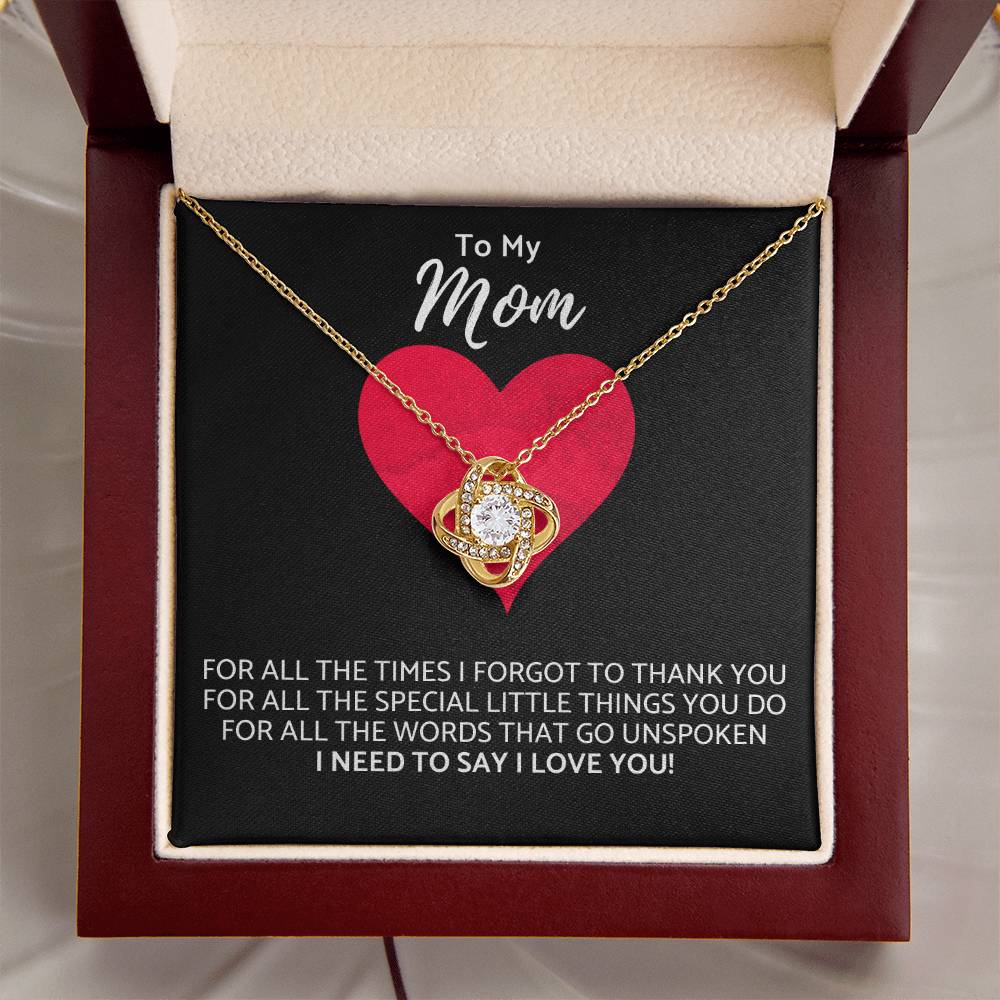 Premium Mother's Day Necklace Customize Gift For Your Loving Mom! ❤️ 1 Love Knot Necklace