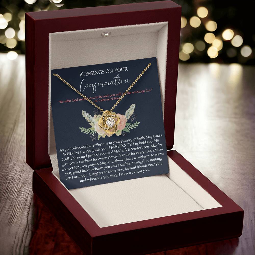 Confirmation Gifts For Girls Customize Gifts For Her Confirmation Ne Love Knot Necklace