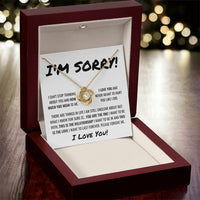 Sorry Apology Necklace 3 Love Knot Necklace