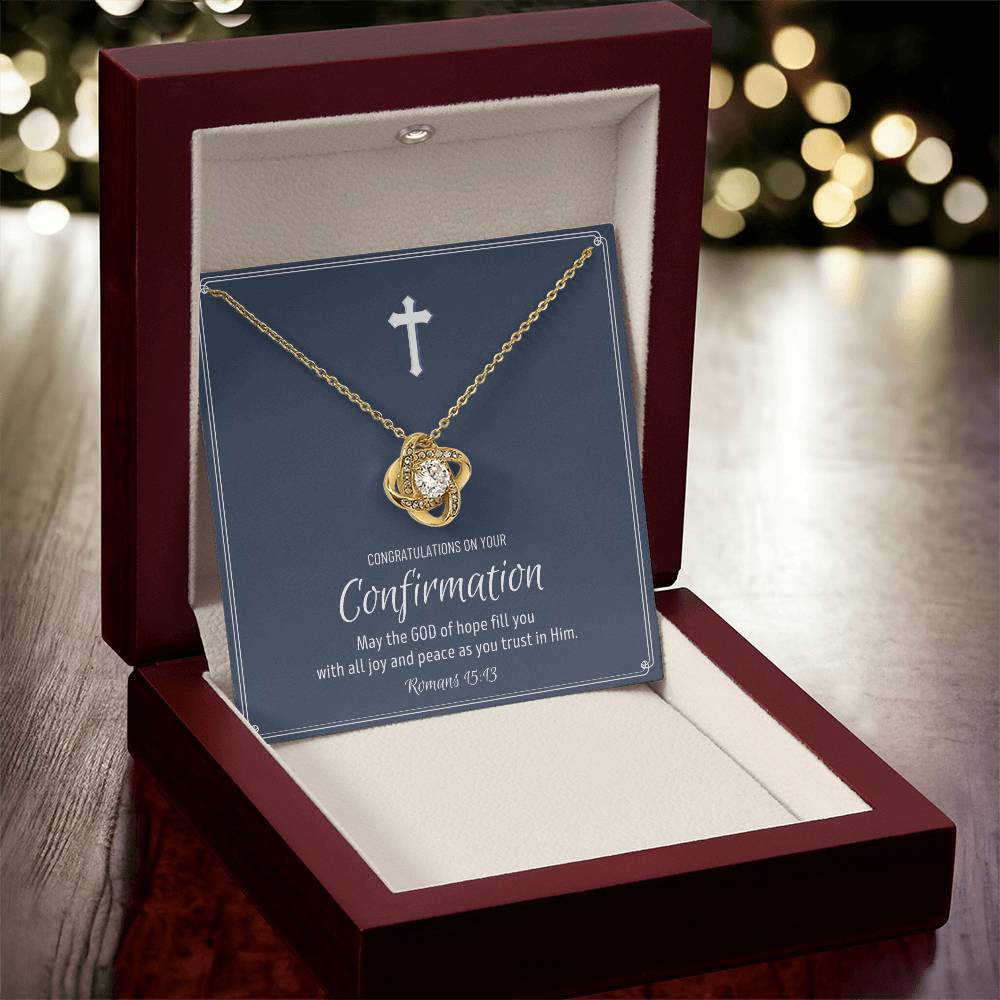 Confirmation Gift For Young Ladies Confirmation Granddaughter Love Knot Necklace Confirmation Gift Ideas For Girls Catholic Confirmation Love Knot Necklace
