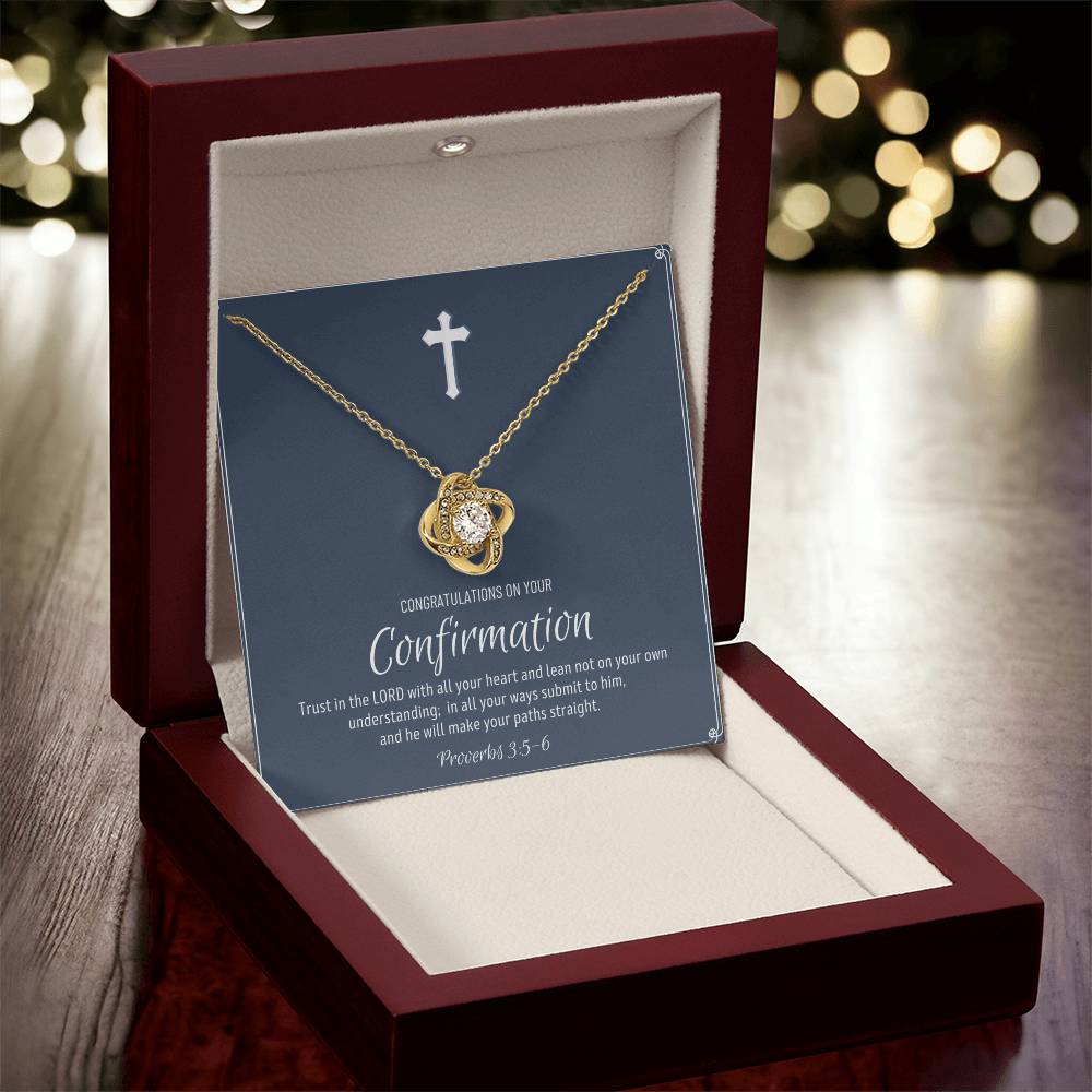 Confirmation Gift For Girls Confirmation Granddaughter Love Knot Necklace Confirmation Gift Ideas For Girls Catholic Confirmation Gift Love Knot Necklace