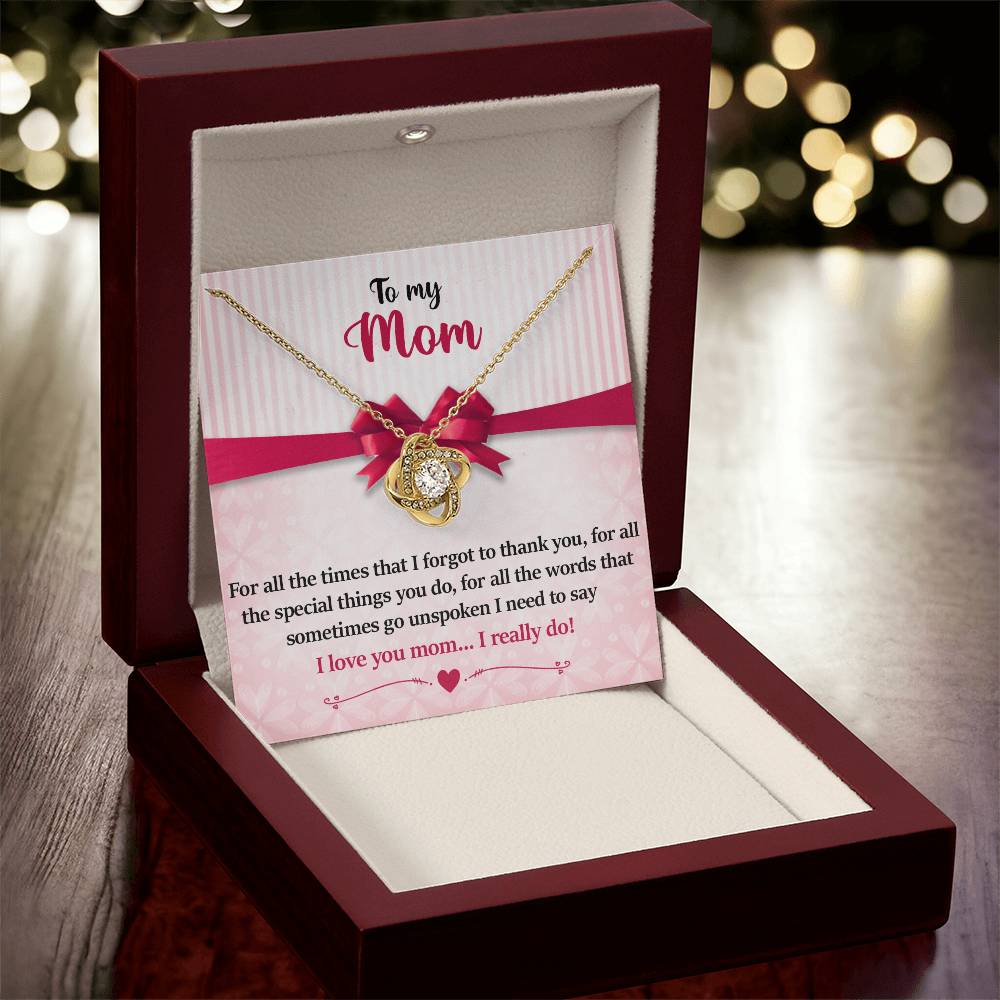 Mom - For All The Times Love Knot Necklace