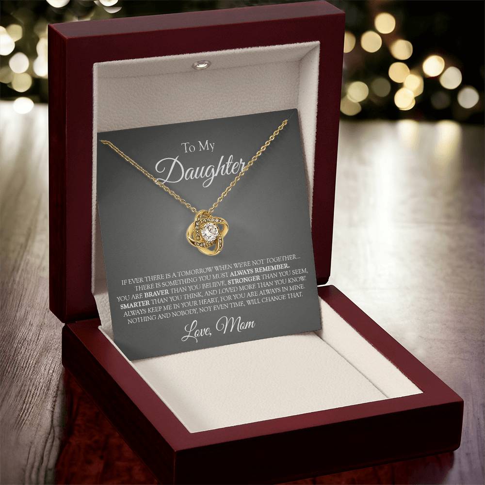 To My Daughter Necklace Gift For Daughter From Mom Daughter Mother Ne Love Knot Necklace