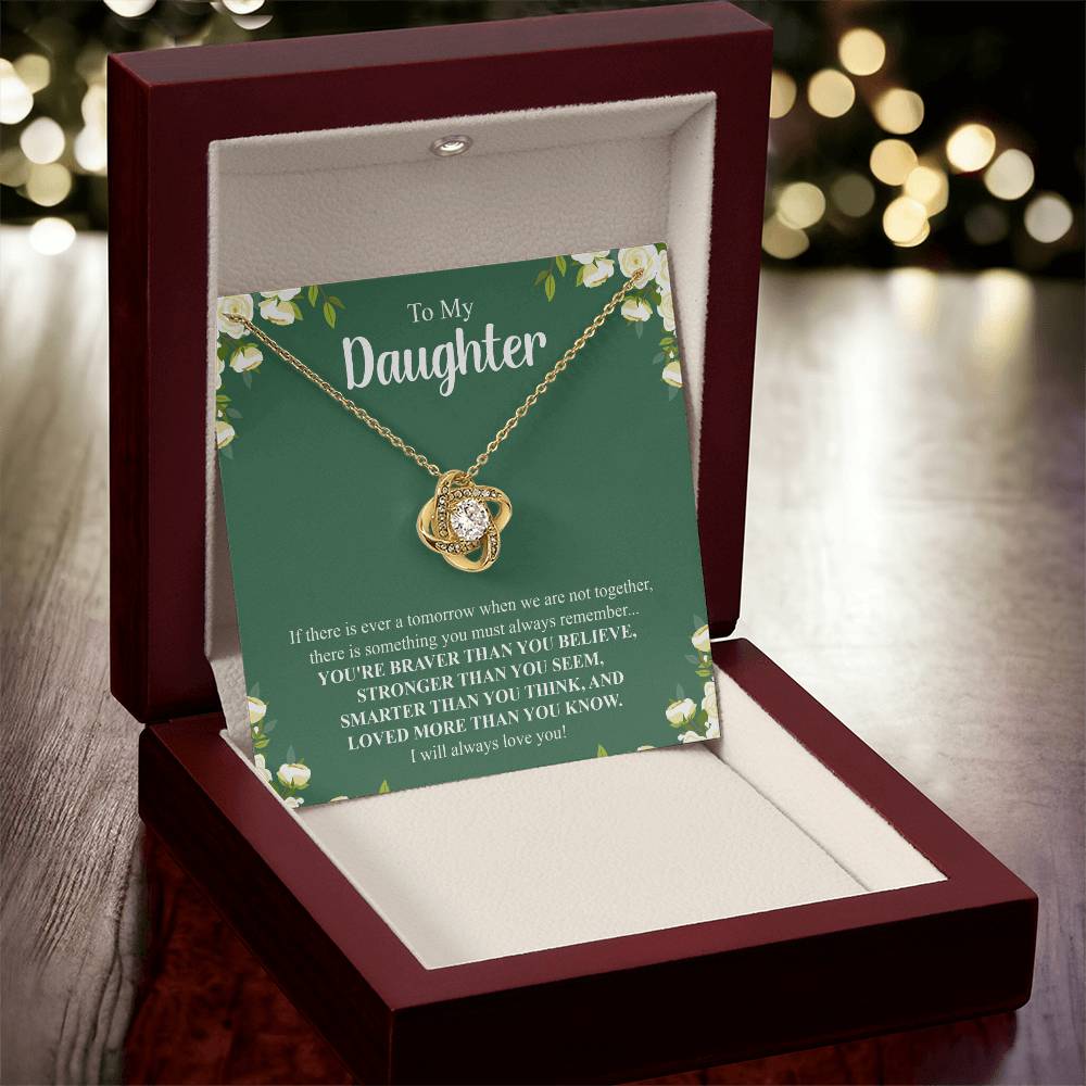 To My Daughter Necklace Gift From Mom Mothers Day Gift For Daughter From Mother Sentimental Jewelry Gifts For Daughter From Mom 6 Love Knot Necklace