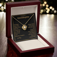 To My Dearest Granddaughter Love Knot Necklace Love Knot Necklace