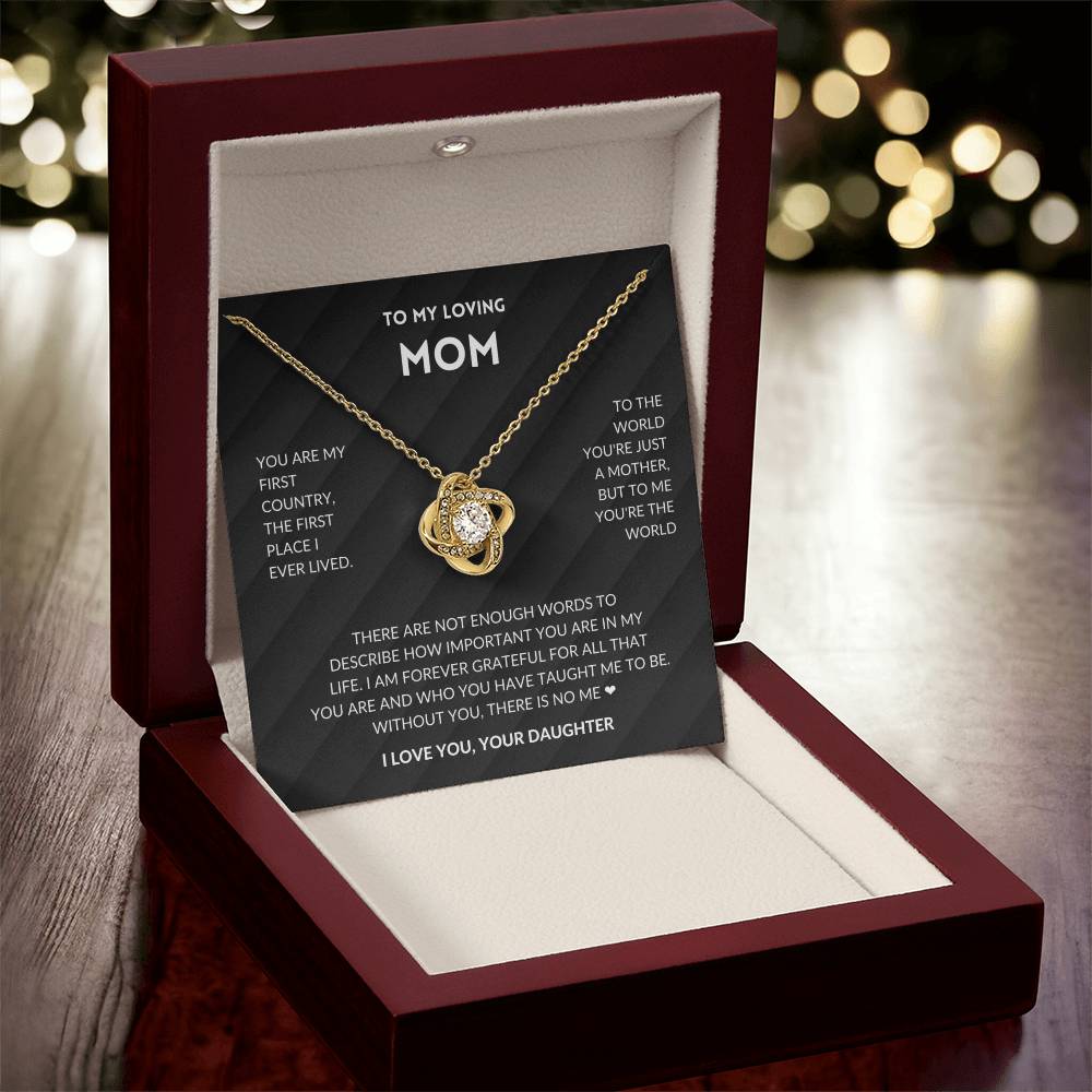 Without You There's No Me - Mother's Day Ne Love Knot Necklace