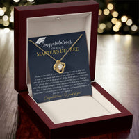 Master's Degree Graduation Gift Necklace Masters Graduation Gift Gift For Her - Love Knot Necklace