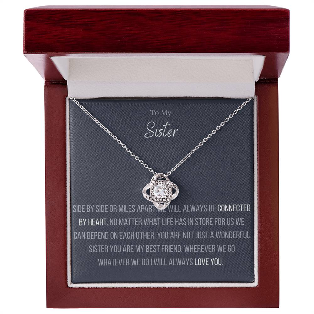 To My Sister - The Infinity Love Knot Necklace  Love Knot Necklace