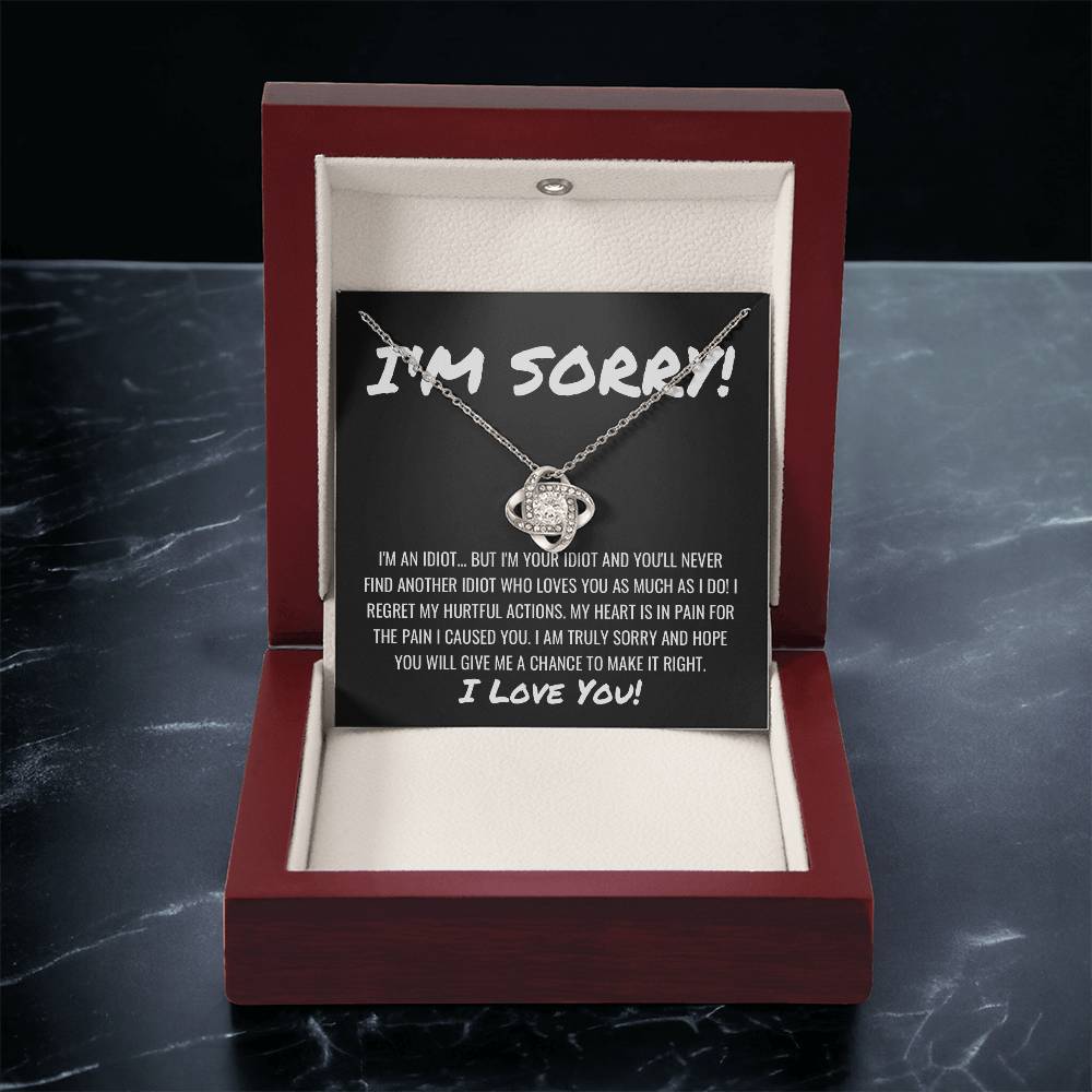 Sorry Apology Necklace 10 Love Knot Necklace